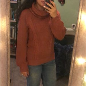 Orange Cableknit Turtleneck Sweater🦊🧡🎃